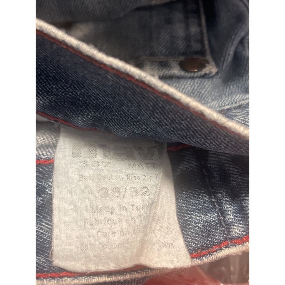 Mavi Jeans Mens 36x32 Blue Matt 337 Boot Cut Low Rise Denim Y2K Baggy Distressed - Picture 11 of 11